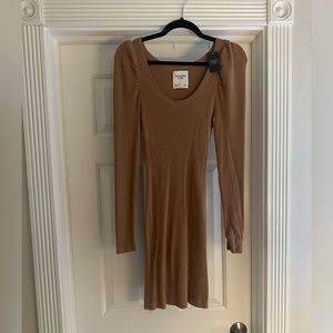 Brown Abercrombie fitted dress